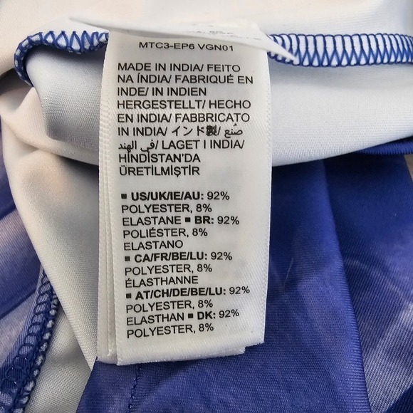 Making the Cut Bodysuit Womens Size 5X Blue Printed Skeleton Stretch Long Sleeve - Picture 10 of 10